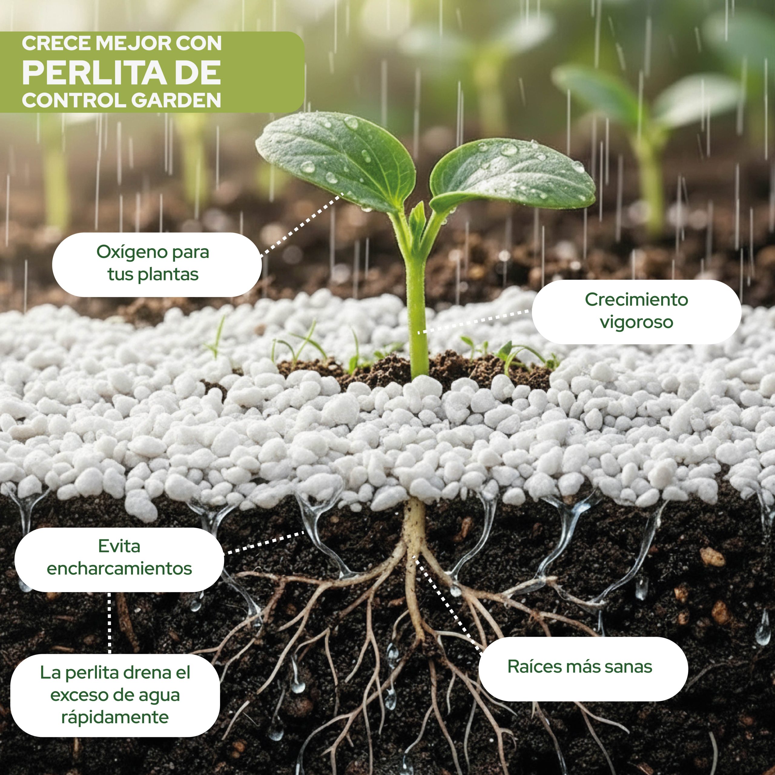 Perlita 20L de Control Garden para mejorar el sustrato de plantas · foto 2