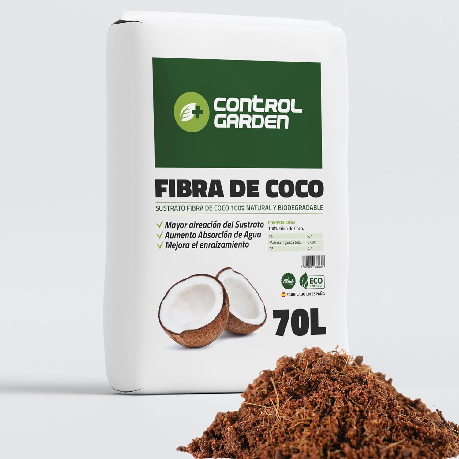 Coconut Fiber Substrate 70 L 100% Natural · Pack 1 unit