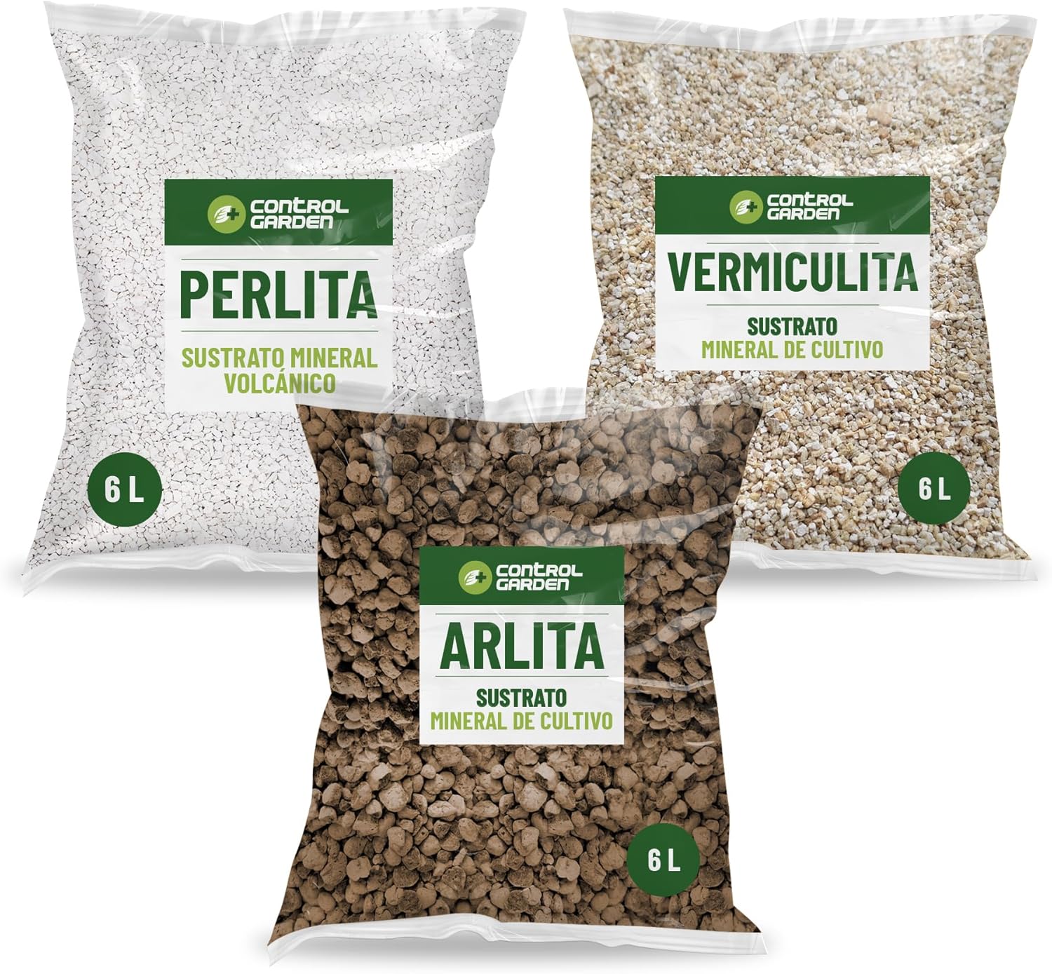 Arlita 6L + Perlite 6L + Vermiculite 6L · Pack of 3 Units