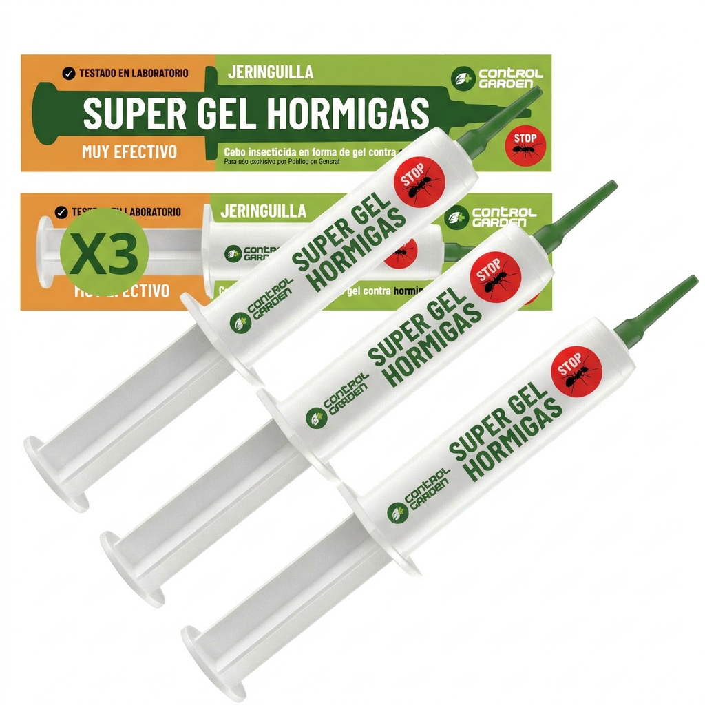 Ant Gel Syringe 10 g · Pack of 3 units to eliminate ants indoors and outdoors