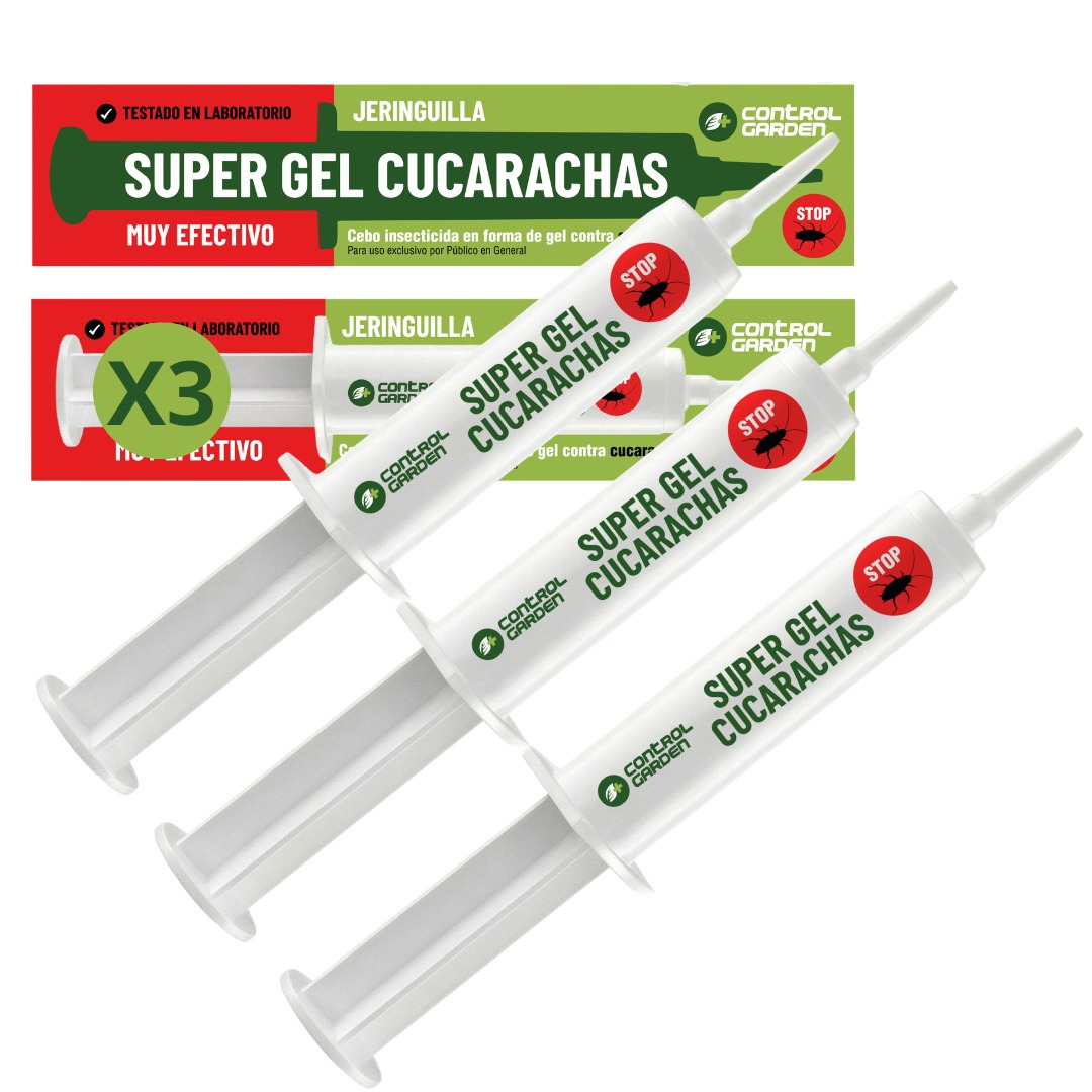 Cockroach Gel Syringe 10 g · Pack of 3 units · Powerful insecticide for total elimination of nests and colonies