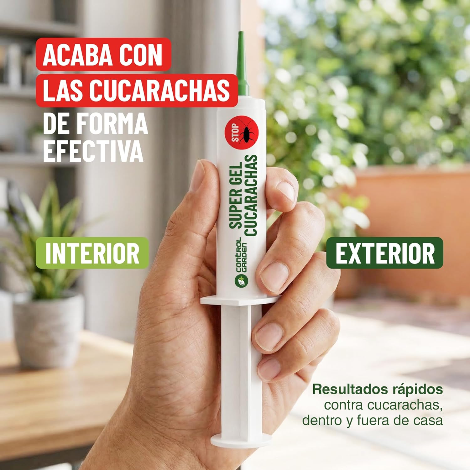 Pack de 3 jeringuillas de gel insecticida para cucarachas de Control Garden · foto 4