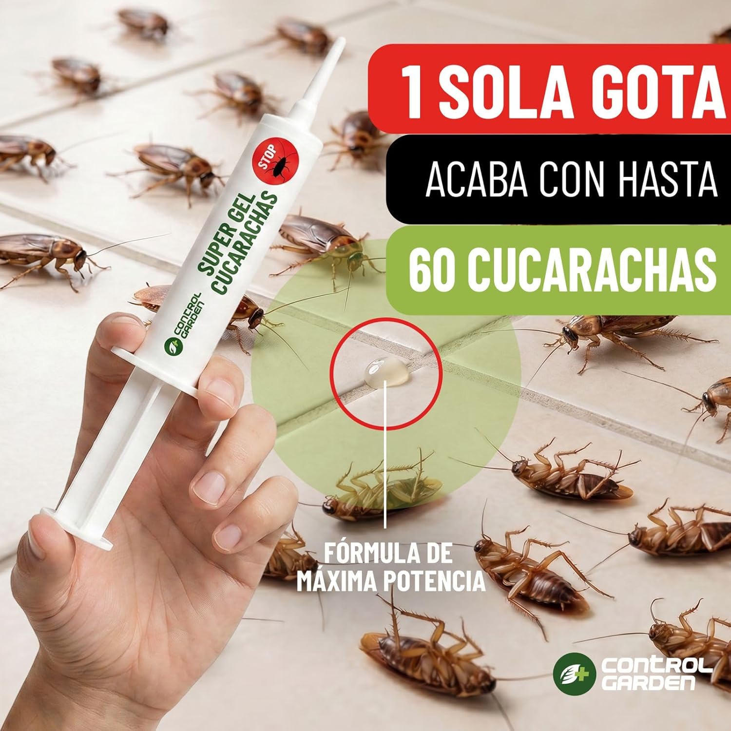 Pack de 2 jeringuillas de Super Gel para eliminar cucarachas eficazmente · foto 3