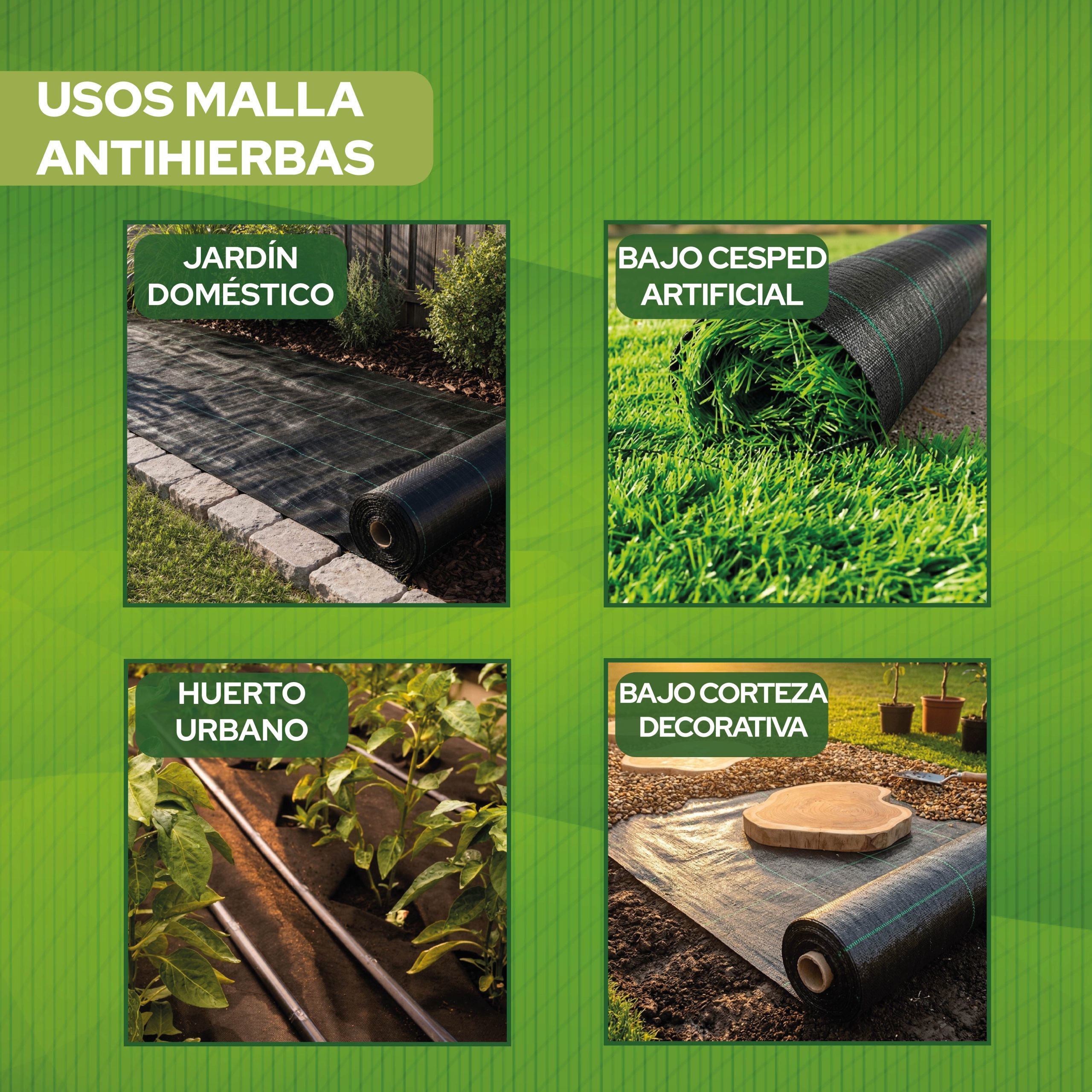 Malla antihierbas Control Garden de 3 x 10 metros para jardinería · foto 6