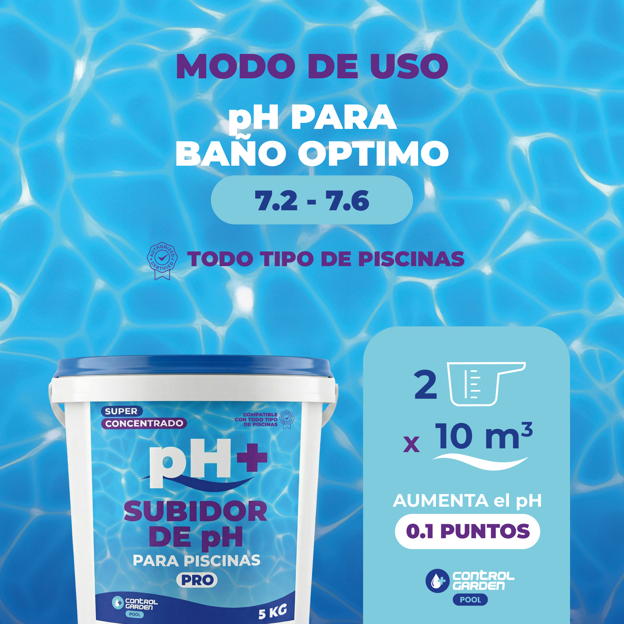 Subidor de pH Sólido Control Garden 5 kg para piscinas · foto 6