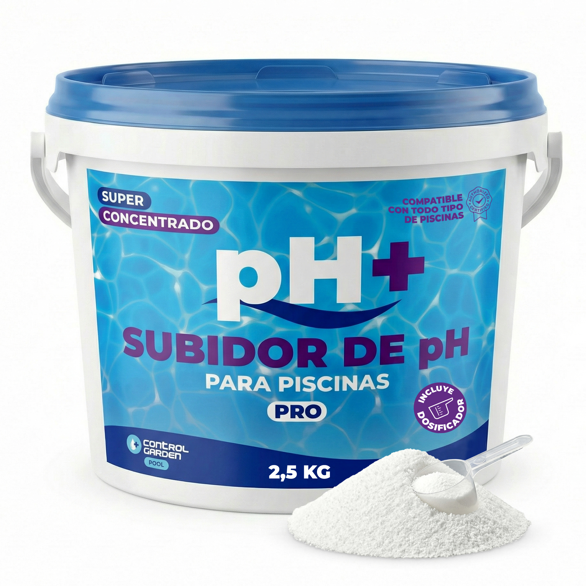pH+ Granules Solid for Pools 2.5 kg · Pack 1 pc