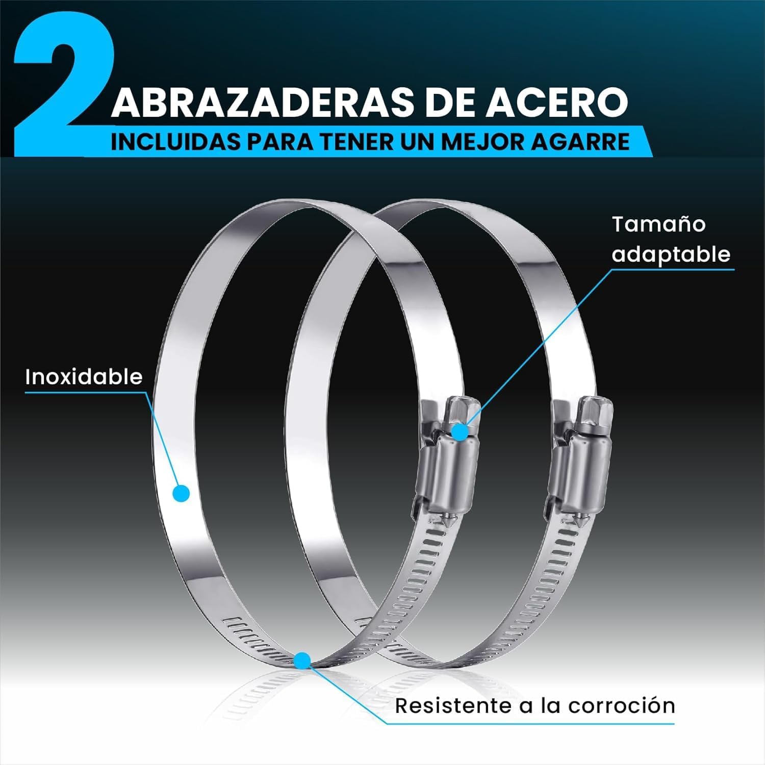 Conducto flexible de aluminio plateado de 5 m y 315 mm de diámetro · foto 3