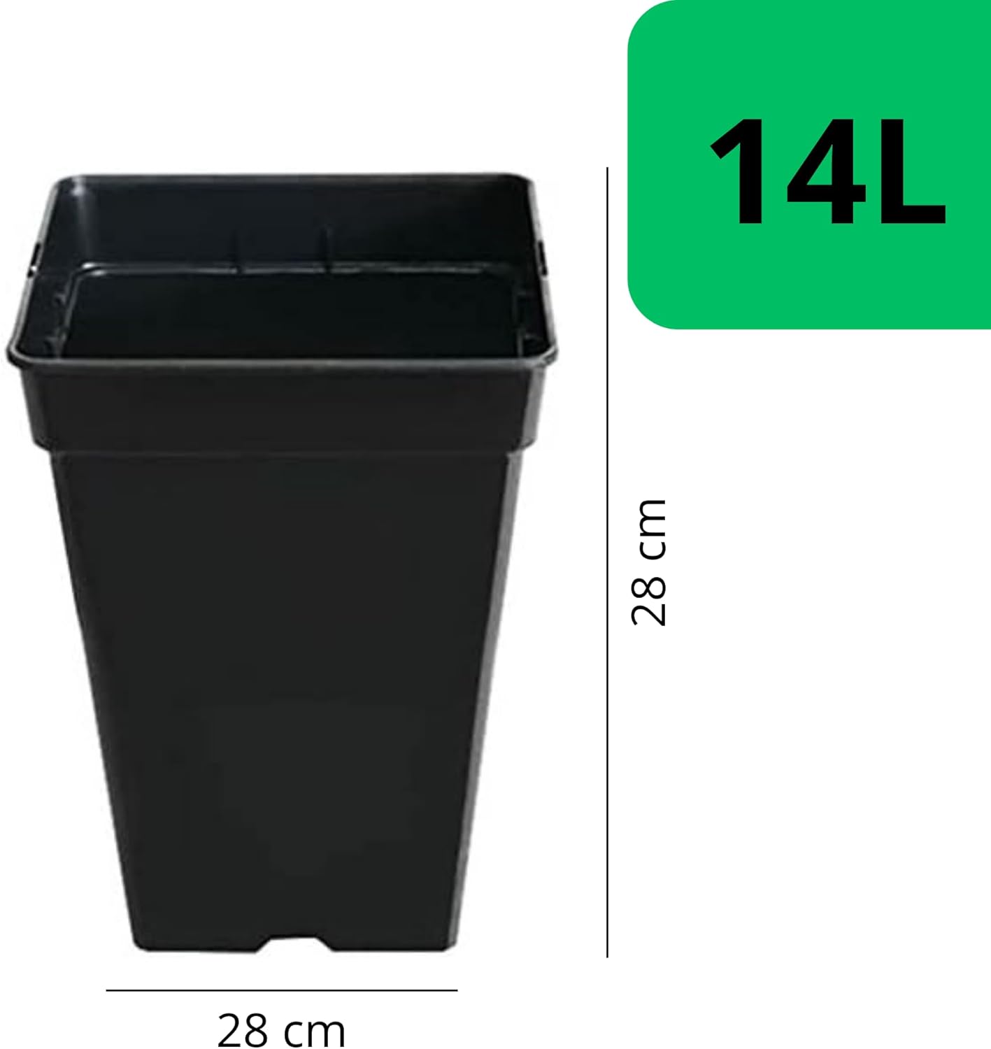 Pack de macetas de plástico de 14L para cultivo de plantas. · foto 2