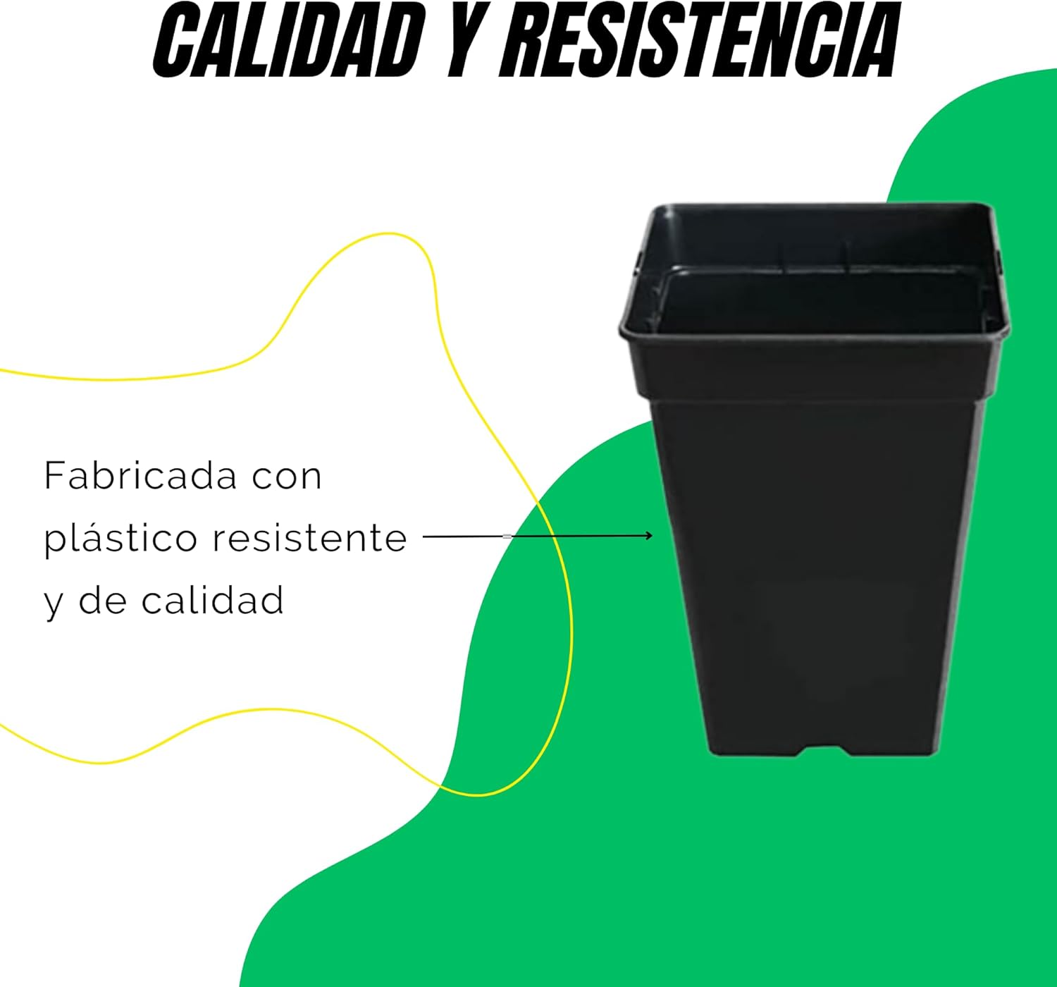 Pack de macetas de plástico de 5,5 L para jardinería · foto 3